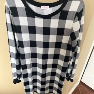 Pink lily light sweater dress